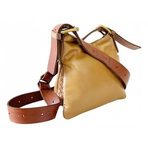 Bottega Veneta Brown Leather Crossbody Bag with Adjustable Strap